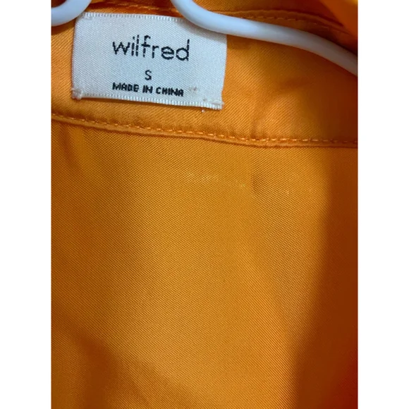 Wilfred Orange Satin Tie-Front Blouse Size S - Picture 7 of 7